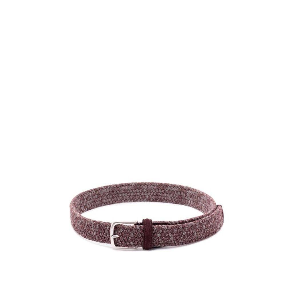 Anderson's Men Woven Belt With Suede Details